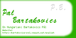pal bartakovics business card